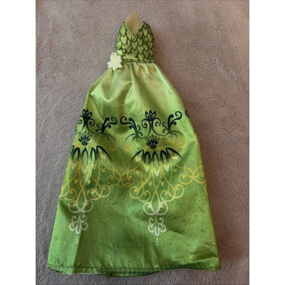 Disney Princess Tiana Royal Shimmer Green Glitter Doll DRESS ONLY